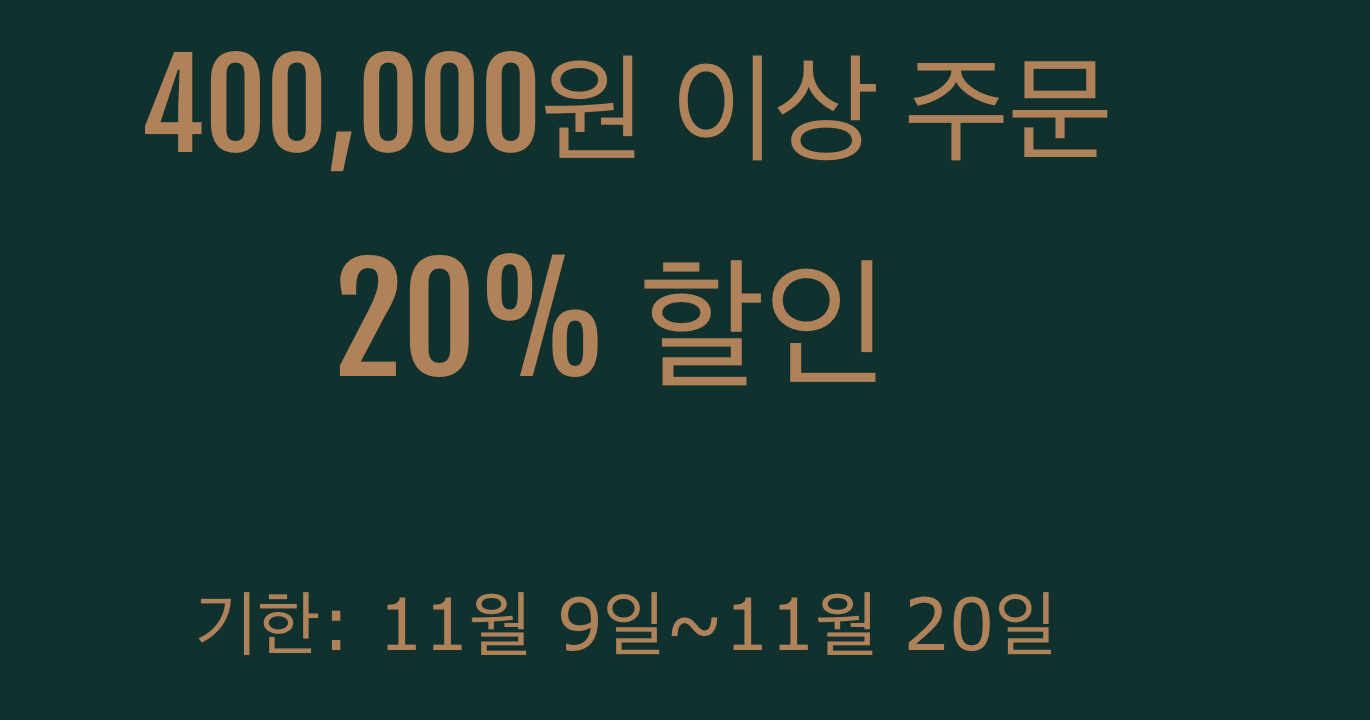 20% 쿠폰(40만원 이상)