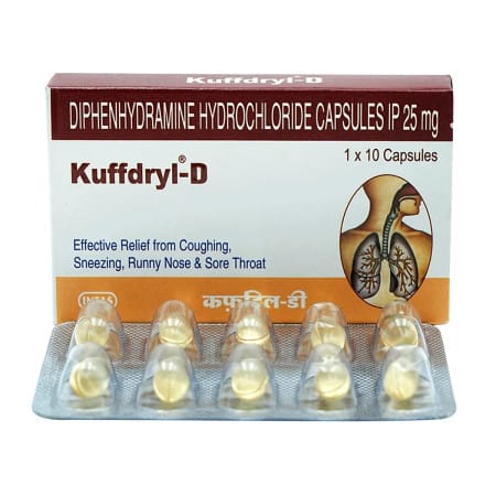 베나드릴 디펜히드라민 Kuffdryl D 25mg